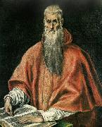 El Greco st. jerome as a cardinal painting